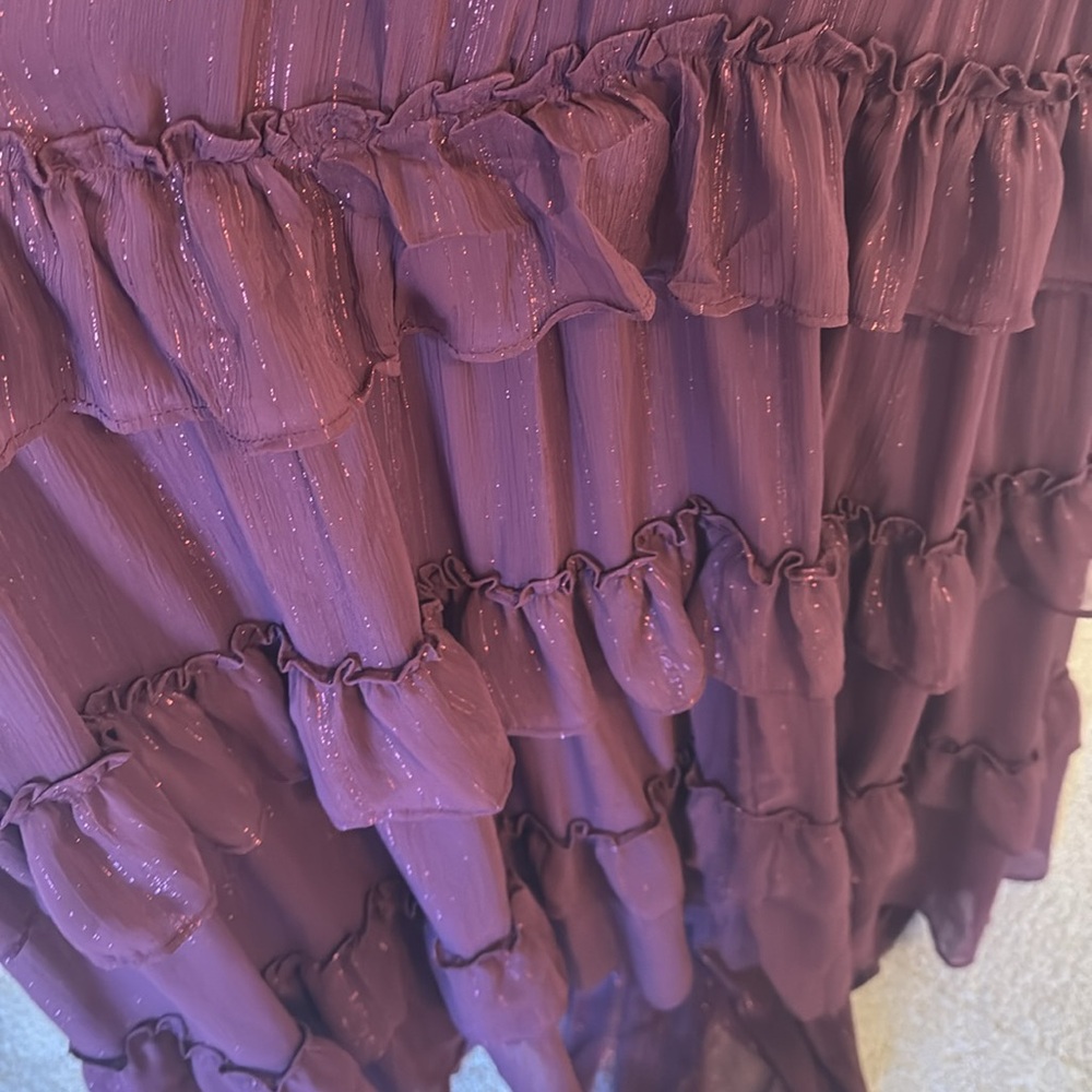 Elegant Burgundy maxi dress NWT - Picture 8 of 11